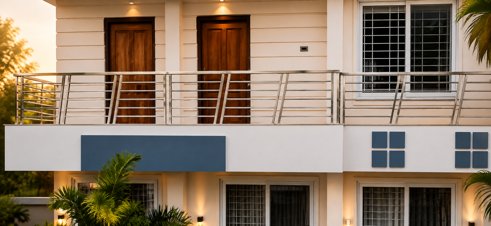 SS & Glass railings